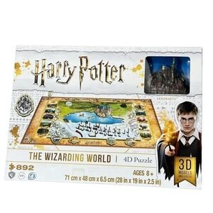 Harry Potter 892 pc 4D Puzzle of The Wizarding World Topo Map Poster NiB SEALED